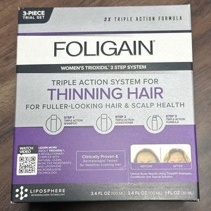 FOLIGAIN - Women's Triple Action Hair Care System For Thinning Hair - New In Box